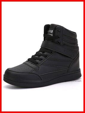 Women's High Top Sneakers with Hidden Wedge Ankle Support Lace-Up